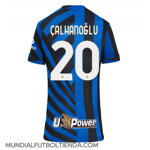 Camiseta Inter Milan Hakan Calhanoglu #20 Primera Equipación Replica 2024-25 para mujer mangas cortas